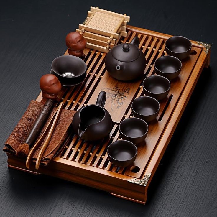 Tools and accessories hot sale yixing ceramic kung fu tea set solid wood… (1)