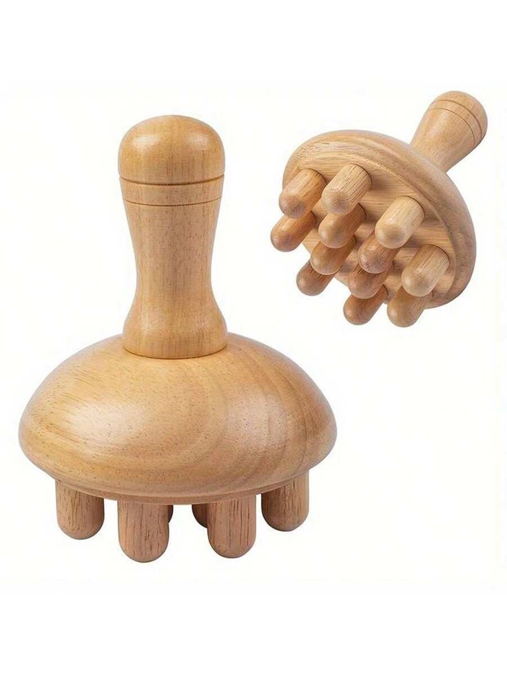 Body and face massage tools wooden mushroom massager manual wood massage tool…