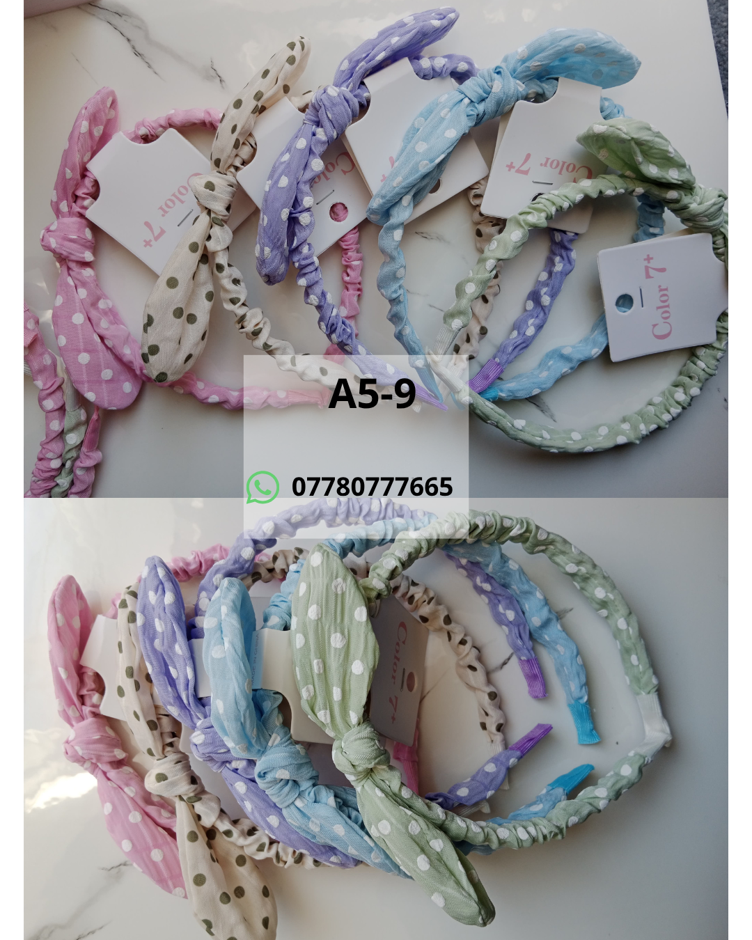 Hair Accessories Catalog Polka Dot Knotted Headband Collection