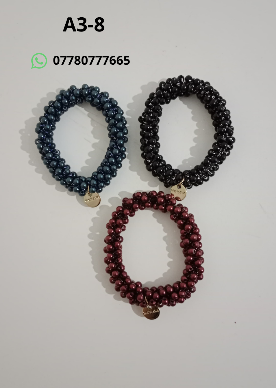 Beaded Bracelets with Metal Charm – 3 Colors