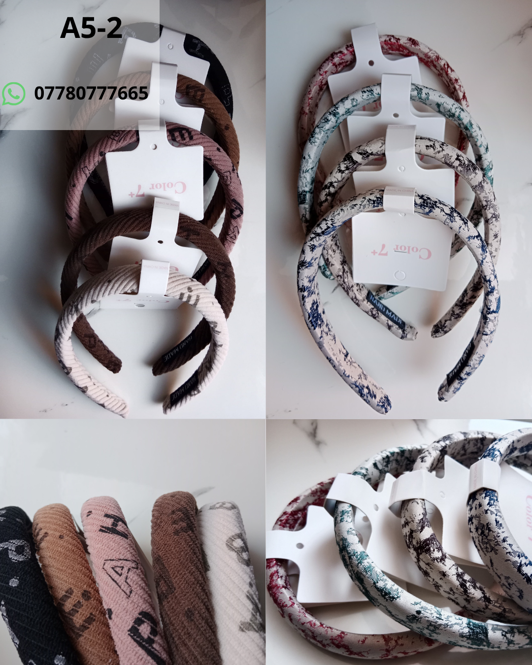 Hair Accessories Catalog Velvet Padded Headband Collection