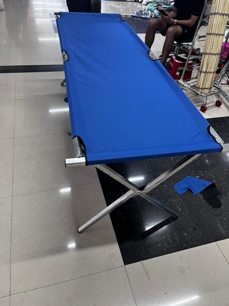 2-in-1 Foldable Market Display Table & Camping Bed with Carry Bag
