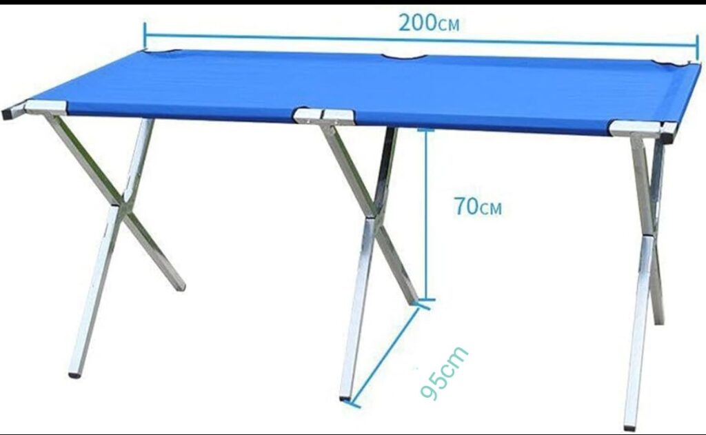 2-in-1 Foldable Market Display Table & Camping Bed with Carry Bag